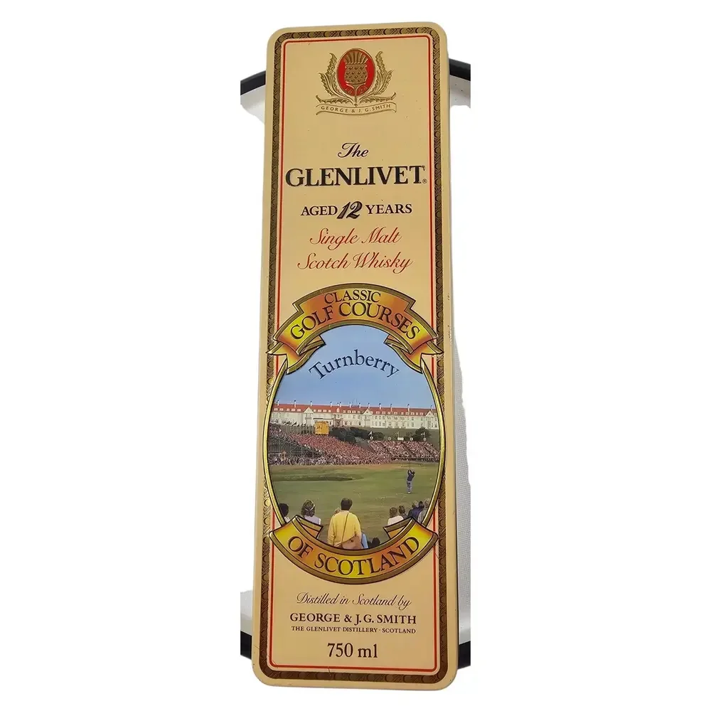 The Glenlivet 12 Year Classic Golf Courses of Scotland Tin - highly collectable
